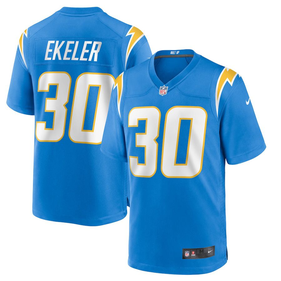 Men Los Angeles Chargers 30 Austin Ekeler Nike Powder Blue Game NFL Jersey